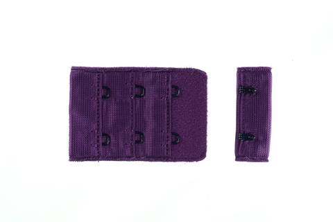 Застежка с крючками ярко-фиолетовый 2 ряда, 36*55 мм