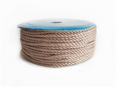 Шнур декоративный синтетический с люрексом  2,5мм розовое золото