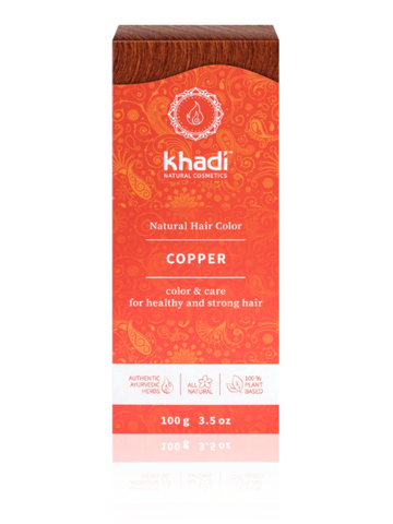 УЦЕНКА МЕДНЫЙ ОТТЕНОК натуральная краска для волос Khadi Naturprodukte, 100 гр (Срок годности до 05.2024) (Повреждена коробка)
