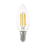 Лампа LED филаментная прозрачная Eglo CLEAR LM-LED-E14 4W 470Lm 2700K C35 11759 1