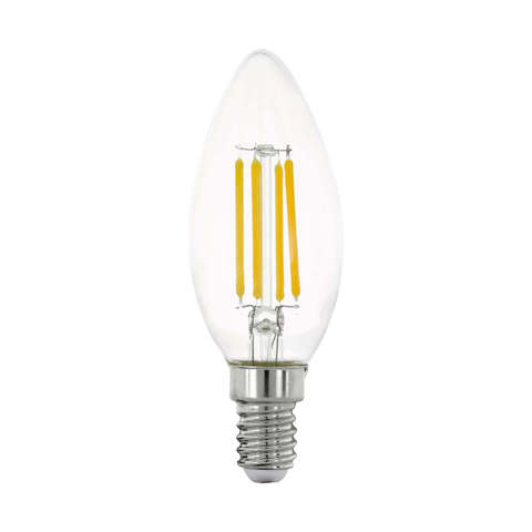 Лампа LED филаментная прозрачная Eglo CLEAR LM-LED-E14 4W 470Lm 2700K C35 11759