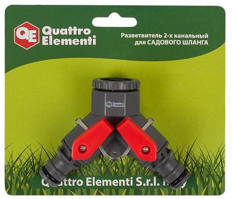 Разветвитель QUATTRO ELEMENTI 2-х канальный, внутр. резьба 1/2