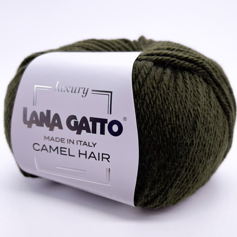 Пряжа Lana Gatto Camel Hair 5410 тёмн.оливковый (уп.10 мотков)