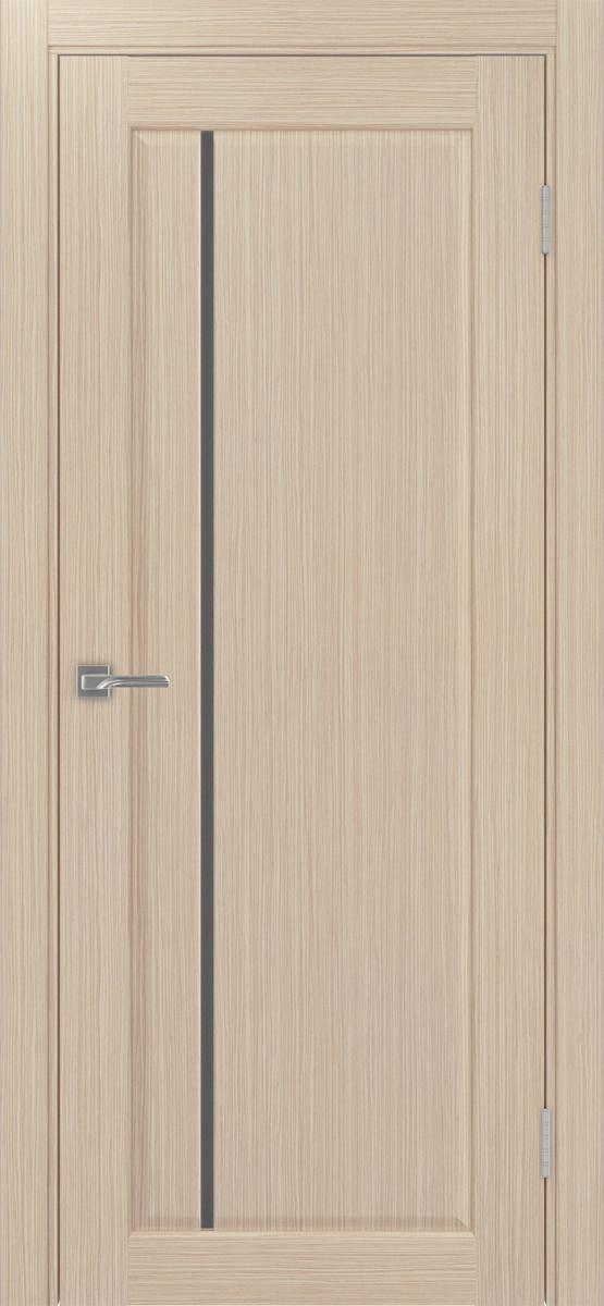 Дверь межкомнатная Оптима Порте Сицилия 711.12, цвет беленый дуб, экошпон, стекло графит