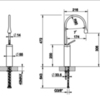 Gessi Goccia Смеситель для раковины на 1 отверстие, высокий, излив 174мм R=90, цвет: черный 33608#299
