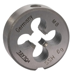 Плашка М 8,0х1,25 DINEN22568 HSS 6g 25х9мм Volkel 27442