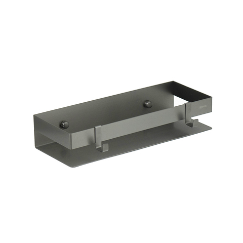 Lemark 9776051 Полка для душа прямая Lemark 300 мм SHELF LINE из нерж. стали с крючками, графит