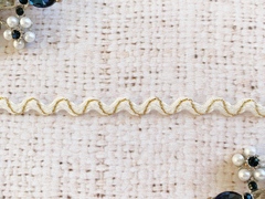 Тесьма "Вьюнок" люрекс золото, ш. 4-5 мм, пр-во Россия