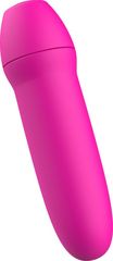 Ярко-розовая рельефная вибропуля Bmine Basic Reflex - 7,6 см. - 