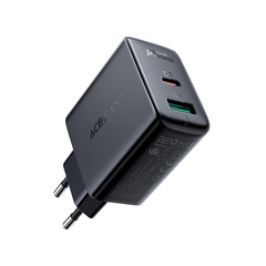 Зарядное устройство ACEFAST A5 PD 32W USB-C+USB-A 2x port charger EU, черный