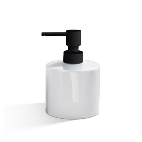 Decor Walther 0844153 Decor Walther DW 520 Дозатор для жидкого мыла, настольный, фарфор, цвет: белый/черный матовый