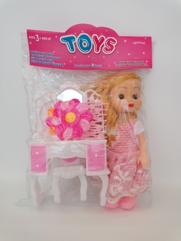 Кукла с трюмо и аксессуарами (в пакете), В900-31
