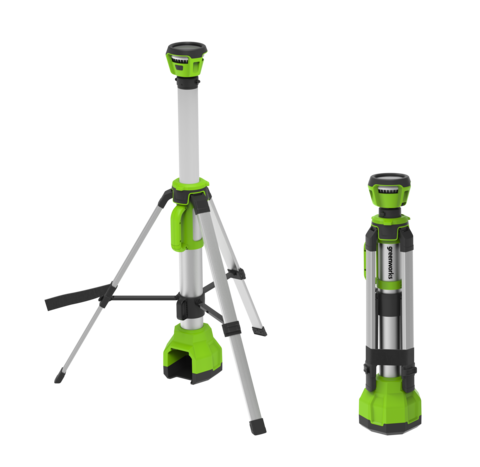 Мачта светодиодная осветительная 2-в-1 аккумуляторная Greenworks,3401107, 24v, без АКБ и ЗУ