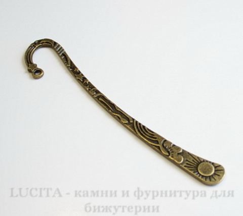 Основа для закладки "Солнце и звезды"  (цвет - античная бронза) 122 мм ()