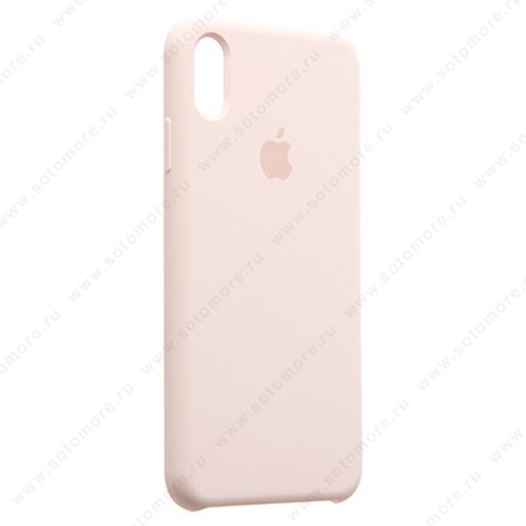 Накладка Silicone Case для Apple iPhone XS Max пудровый