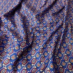 Ткань хлопок с синим орнаментом 2166