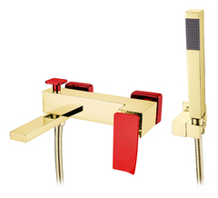 Boheme Q 143-GR.2 Смеситель для ванны, цвет: золото,красный фото