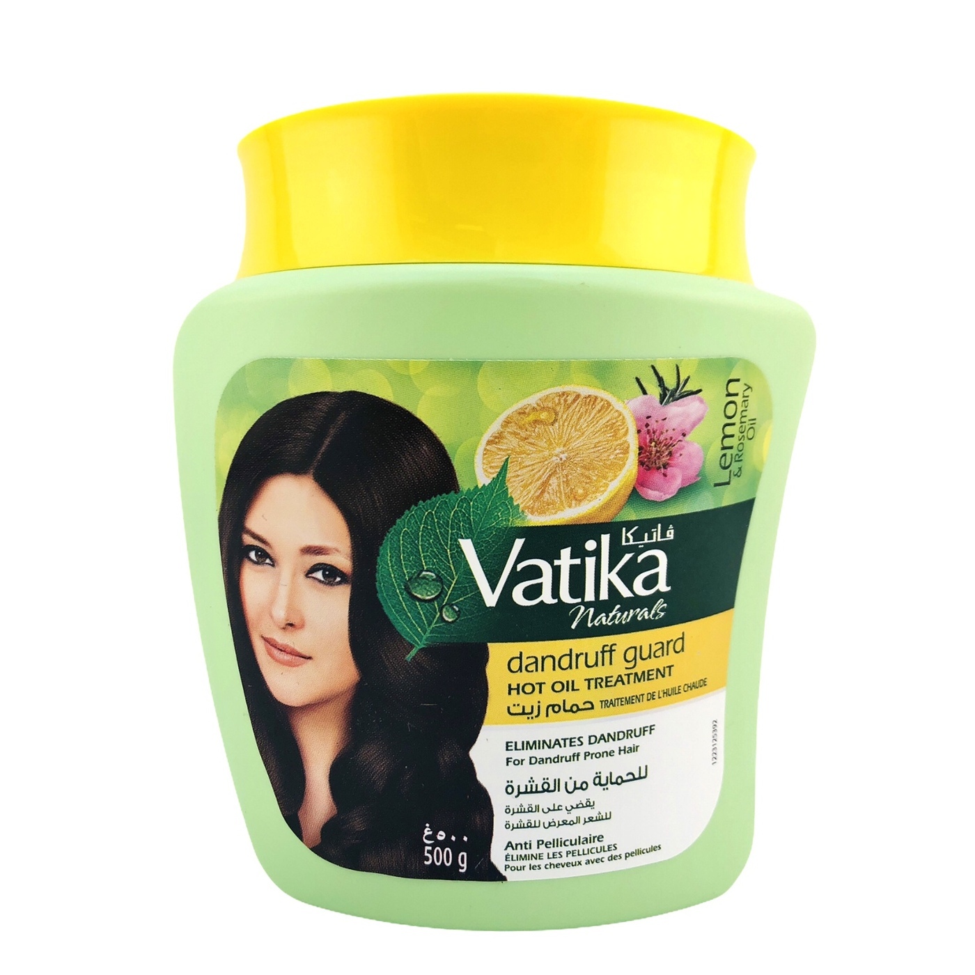 МАСКА ДЛЯ ВОЛОС (VATIKA LEMON & ROSEMARY OIL  С ЛИМОНОМ ПРОТИВ ПЕРХОТИ) 500 ГР