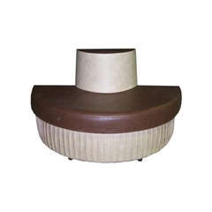 «Диван полукруглый» бежево-коричневый