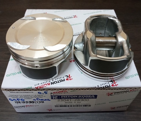 ПОРШНИ 0,5 GAMMA 2 1,6 G4FG CRETA GC, SOLARIS HC, RIO FB 77,5 (КОМП 4ШТ+ПАЛЬЦЫ) PISTON KOREA