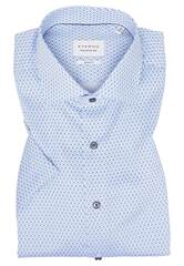 Сорочка мужская Eterna Slim Fit 4163-G170-12 с сине-голубым принтом, короткий рукав