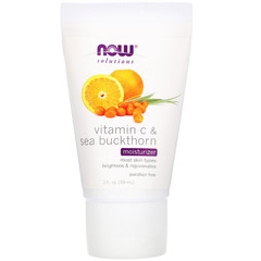 Now Foods, Solutions, увлажняющее средство, витамин С и облепиха, 59 мл (2 жидких унции)
