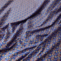Ткань хлопок с синим орнаментом 2166