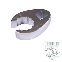 KING TONY (1031-18R) Ключ разрезной (воронья лапка) 3/8", 18 мм