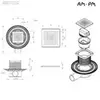 Am.Pm MasterFlow W01BD-P11-010-01SB Душевой трап 10x10 комбинированный затвор со стальной матовой решеткой