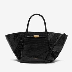 Сумка DeMellier The Midi New York Black Croc-Effect