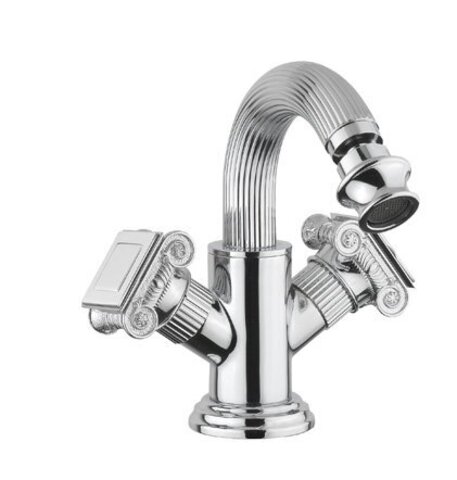 Cezares OLIMP-BS2-01-Sw OLIMP-BS2-01-Sw Смеситель на биде с донным клапаном, ,хром, ручки swarowski