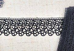 Кружево плетеное, ш. 7 см, чёрный