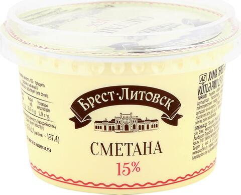 Сметана Брест Литовская 15% 180г, шт