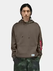 Толстовка Alpha Industries Utility Pocket Hoodie Espresso (Темно-коричневый)