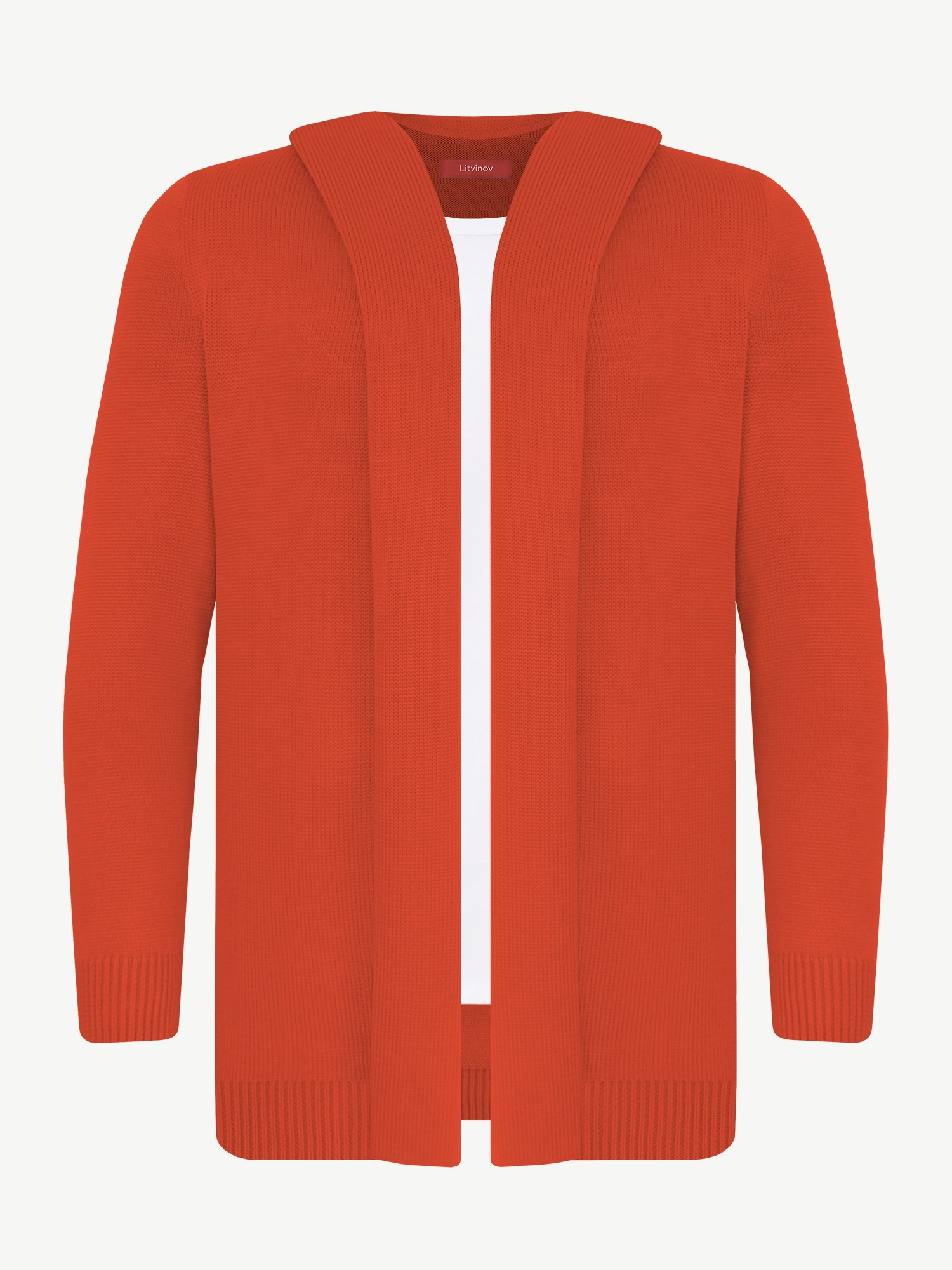 Кардиган с капюшоном из экохлопка