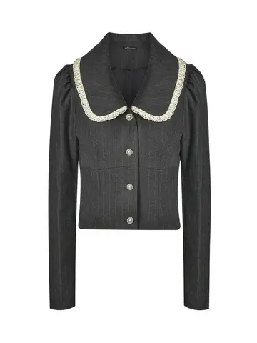 Жакет с кружевной рюшей DAN MARALEX