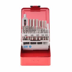 Набор метчиков комплектных M3 -M12 HSSE DIN352 (+ вороток) 22пр Ruko 245002E(K)