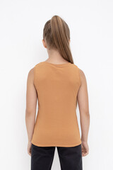 майка  для девочки  КБ 301698/миндаль