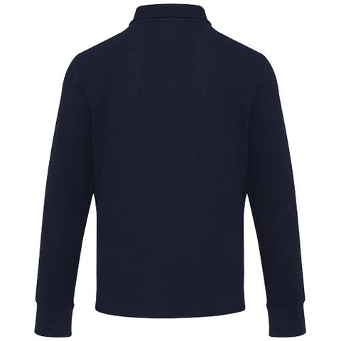 Apollo унисекс поло с длинным рукавом и застежкой-молнией на половину длины