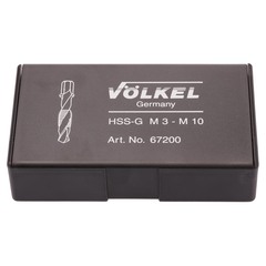 Набор метчиков для шуруповерта 3 в 1 M3 -M10 HSS-G 7пр Volkel 67200