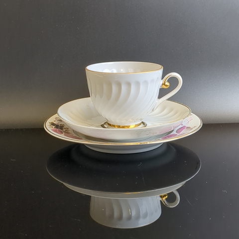 Кофейное трио ЛФЗ - Чёрная смородина - фарфор - СССР