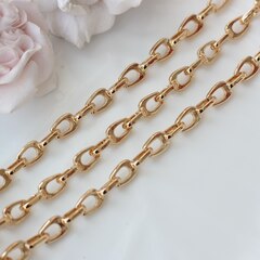 Цепочка с двойным звеном 20*8 мм, позолота, 50 см, А033