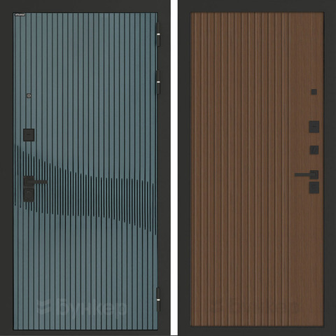 Входная металлическая дверь Бункер BN-13 Веллюто верде / Хомс Дуб кантри