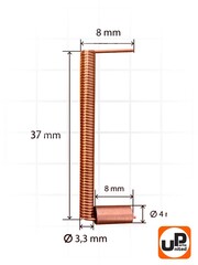 Пружина контактная статора UNITED PARTS ?3,3мм, длина 37мм ( комплект 2шт) (90-1396)