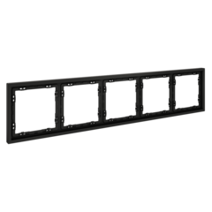 Рамка пластиковая VOLTUM S70 на 5 постов, (черный матовый)