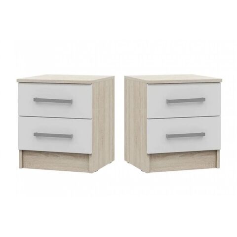 С/Г Мартина Тумбы прикроватные (компл) (Белый глянец, сонома)