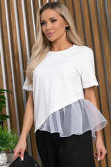 Блуза Нежный взгляд (белая) Б15390-7М LT Collection
