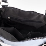 Сумка Саломея 1105 гладкий серо-голубой + черный