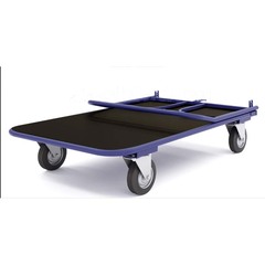 Тележка платформенная с резиновым покрытием и складной ручкой (зацеп) ТПРСР 4 МЗ (600х1200) 200-Ч