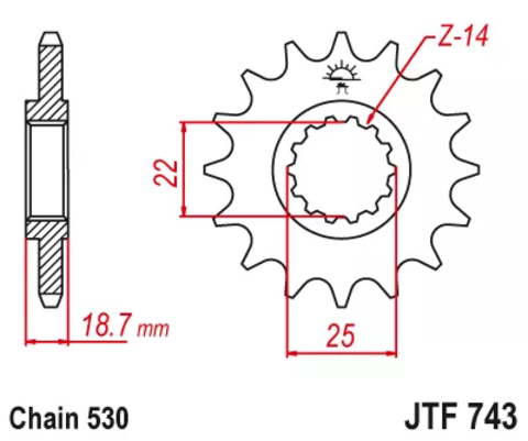 Звезда ведущая JTF743 14